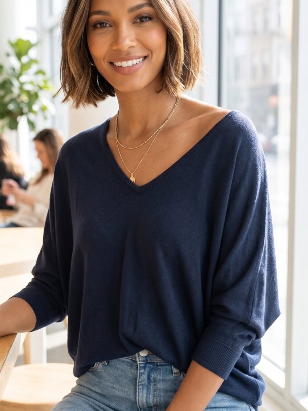 V NECK SWEATER SZ